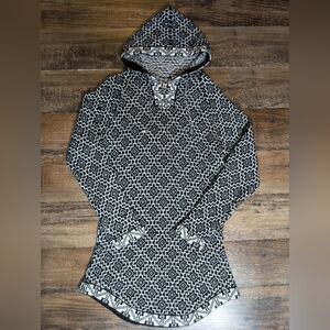 Artesania Alpaca Blend Boho‎ Hooded Sweater Dress Size Large Handmade in Peru 🦙